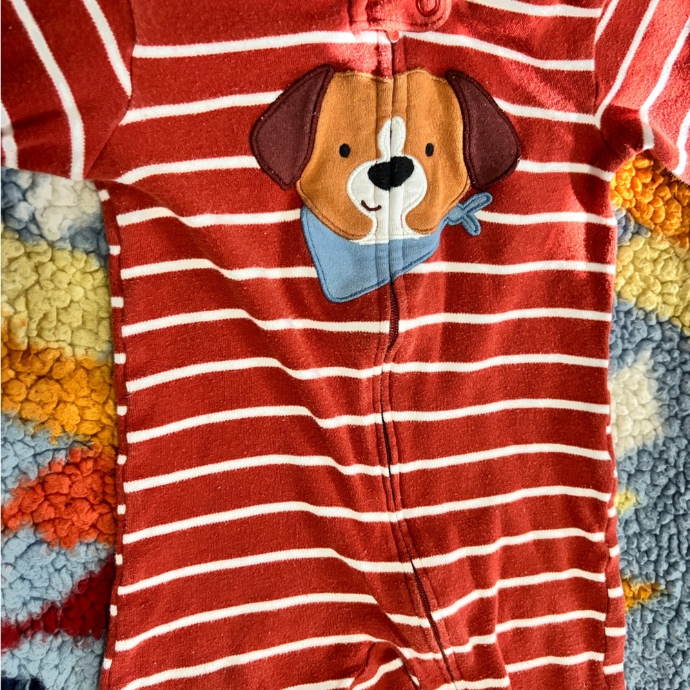 Carter's Red Striped Dog Sleeper